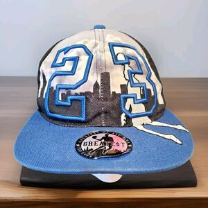 Greatest 23 Chicago MJ Alt Hook Up Blue Black Skyline Era Snapback Hat Cap USA